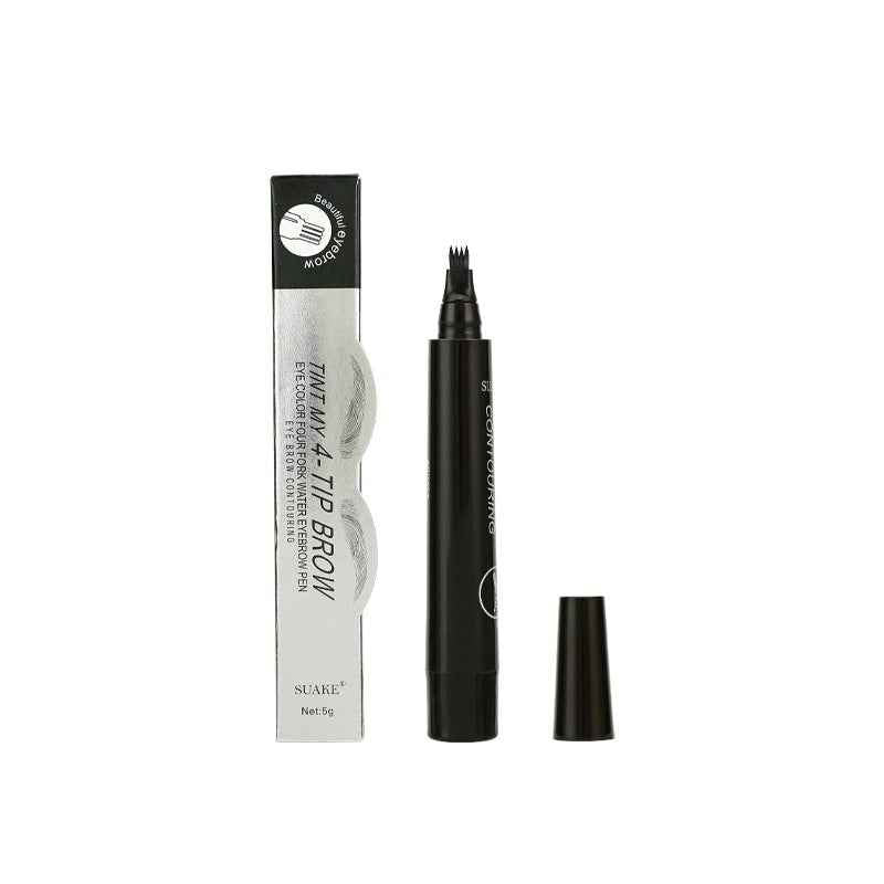 Four-Headed Bifurcated Eyebrow Pencil Lasts For A Long Time Without Smudging
