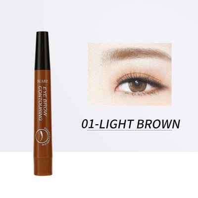 Four-Headed Bifurcated Eyebrow Pencil Lasts For A Long Time Without Smudging