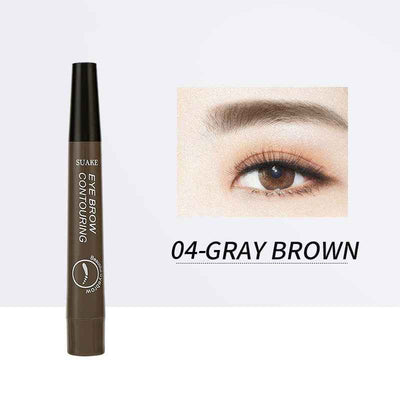 Four-Headed Bifurcated Eyebrow Pencil Lasts For A Long Time Without Smudging