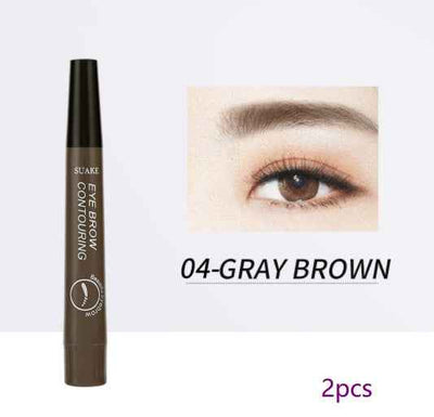 Four-Headed Bifurcated Eyebrow Pencil Lasts For A Long Time Without Smudging