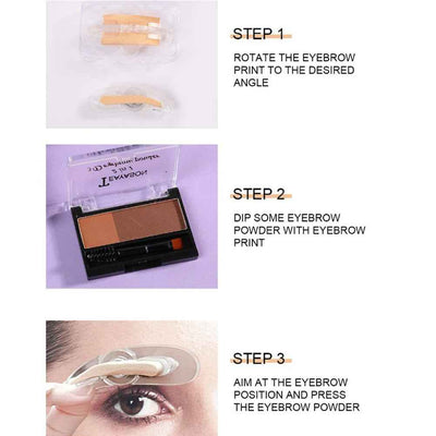 Lazy seal two-tone eyebrow powder