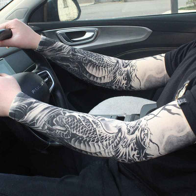 Men's Tattoo UV Protection Outdoor Sun Protection Ice Sleeve