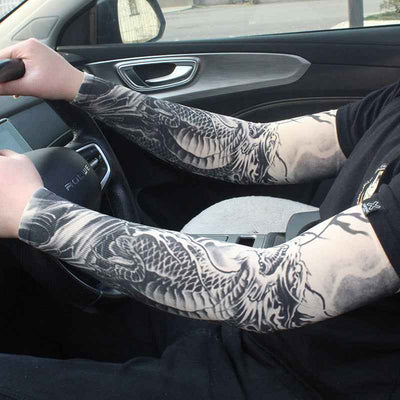 Men's Tattoo UV Protection Outdoor Sun Protection Ice Sleeve