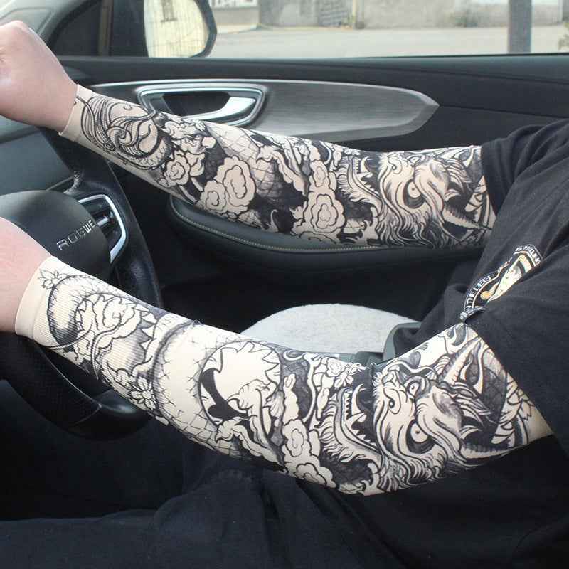 Men's Tattoo UV Protection Outdoor Sun Protection Ice Sleeve