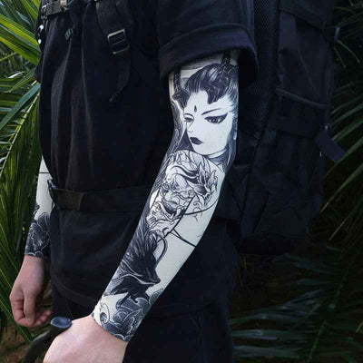 Men's Tattoo UV Protection Outdoor Sun Protection Ice Sleeve