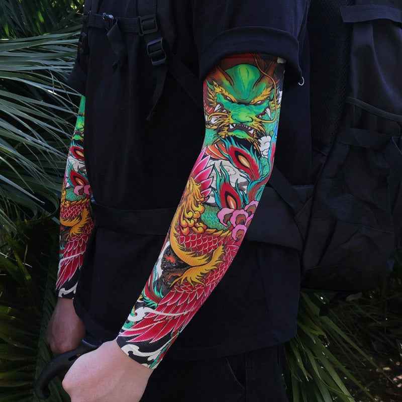Men's Tattoo UV Protection Outdoor Sun Protection Ice Sleeve