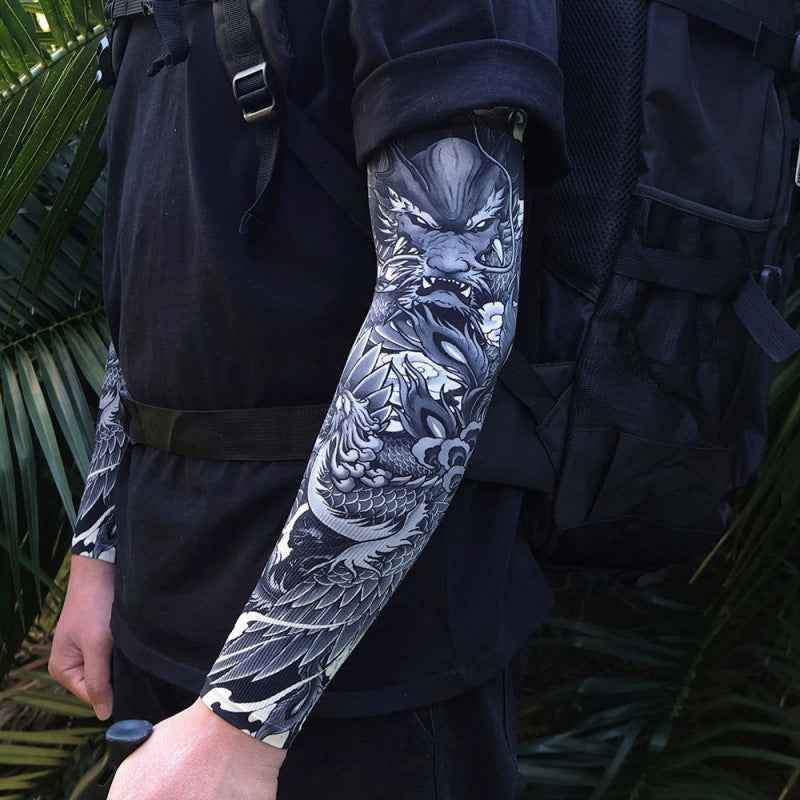 Men's Tattoo UV Protection Outdoor Sun Protection Ice Sleeve