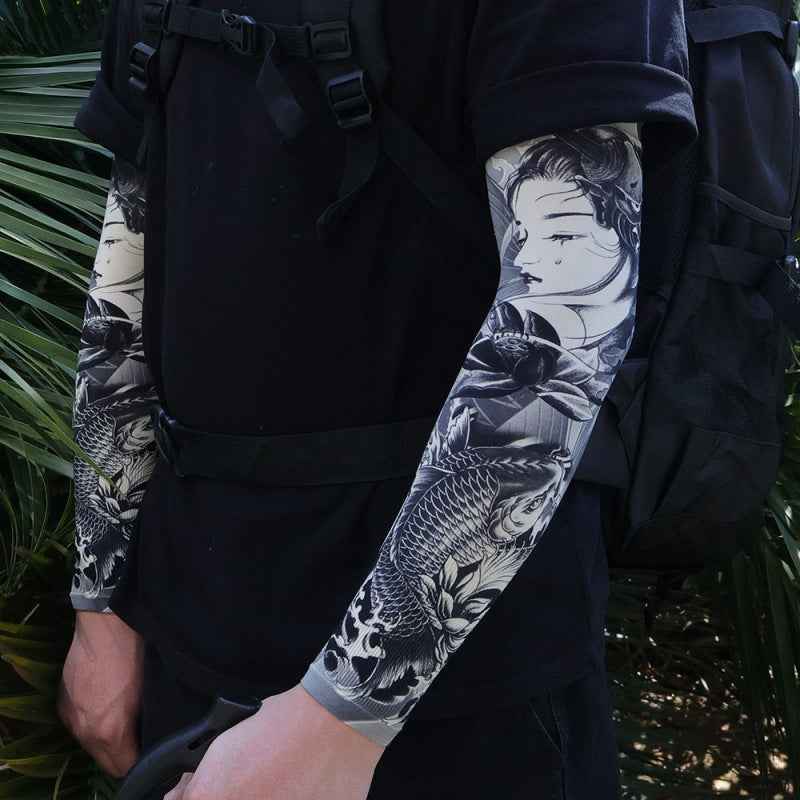 Men's Tattoo UV Protection Outdoor Sun Protection Ice Sleeve