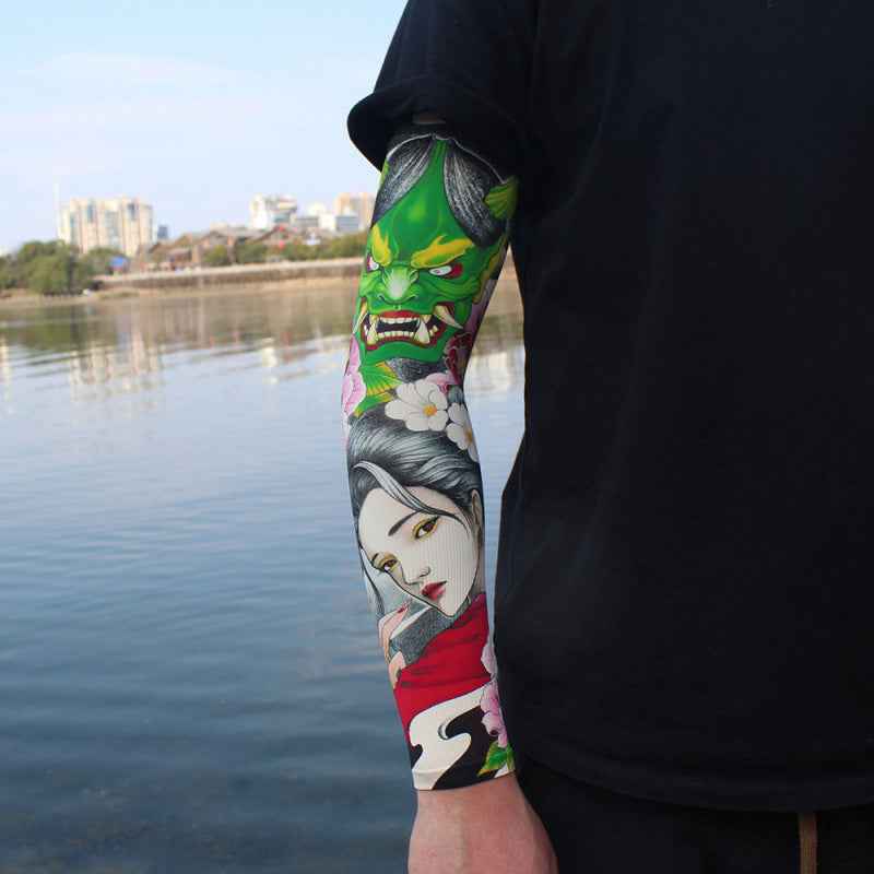 Men's Tattoo UV Protection Outdoor Sun Protection Ice Sleeve