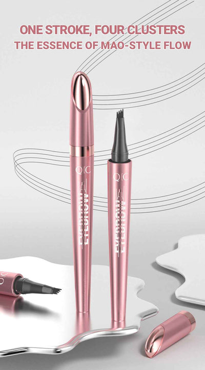 Waterproof And Smooth Not Smudge Four-fork Liquid Eyebrow Pencil