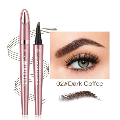 Waterproof And Smooth Not Smudge Four-fork Liquid Eyebrow Pencil