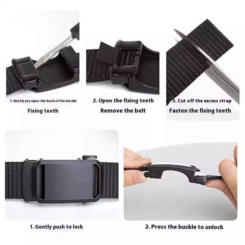 Men's Canvas Nylon Belt Lightweight And Ultra-thin