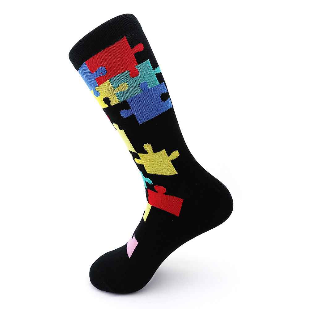 Creative Personality Medium Stockings Warm Retro Cotton Socks