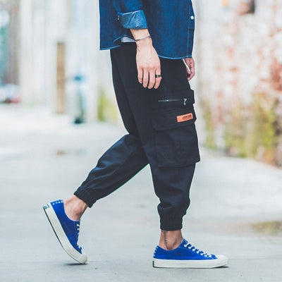 Men's overalls cropped harem pants SHOPPORA