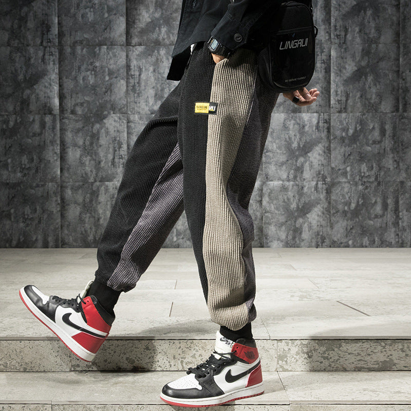 Plus velvet thick casual pants men's loose plus size SHOPPORA