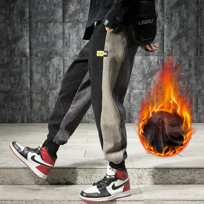 Plus velvet thick casual pants men's loose plus size SHOPPORA