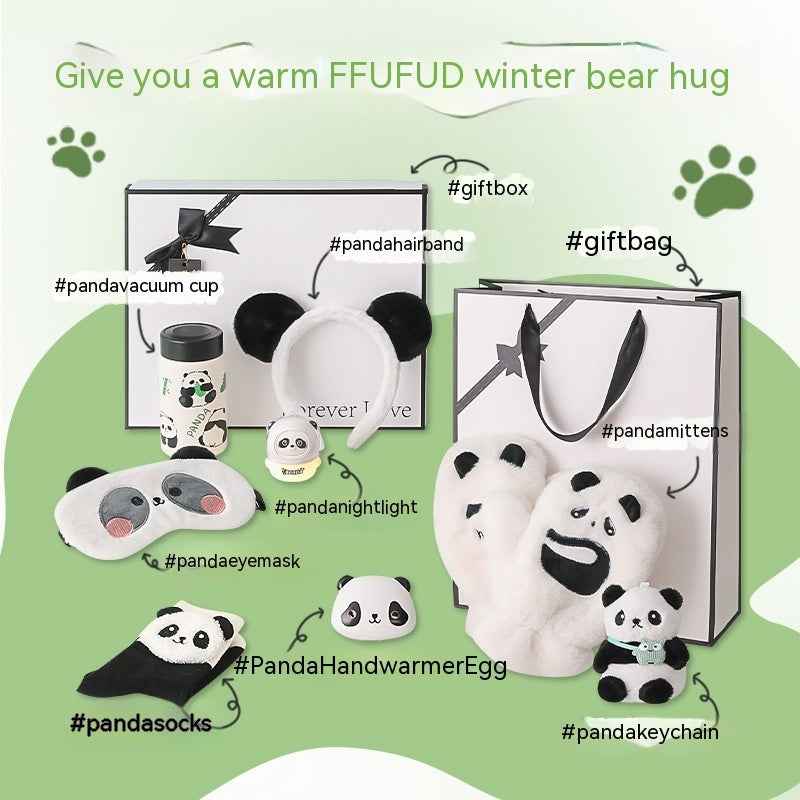 Panda Peripheral Gifts Girlfriends Birthday Elements Practical Winter Warm New Years's Banquet Hand Box Christmas