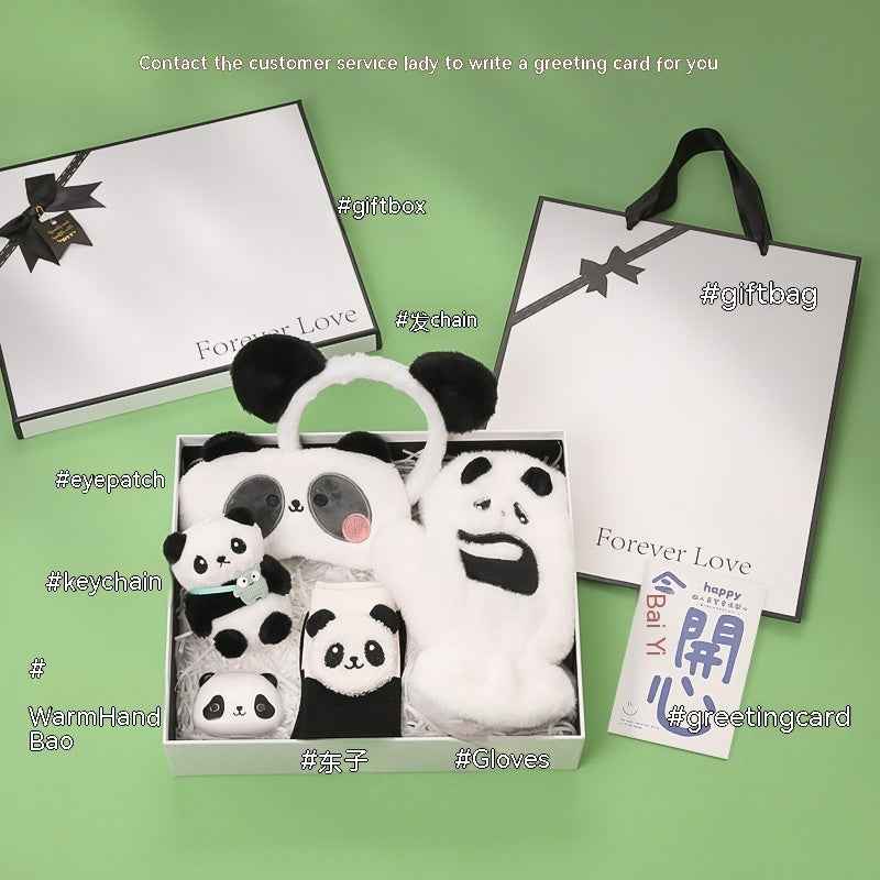 Panda Peripheral Gifts Girlfriends Birthday Elements Practical Winter Warm New Years's Banquet Hand Box Christmas