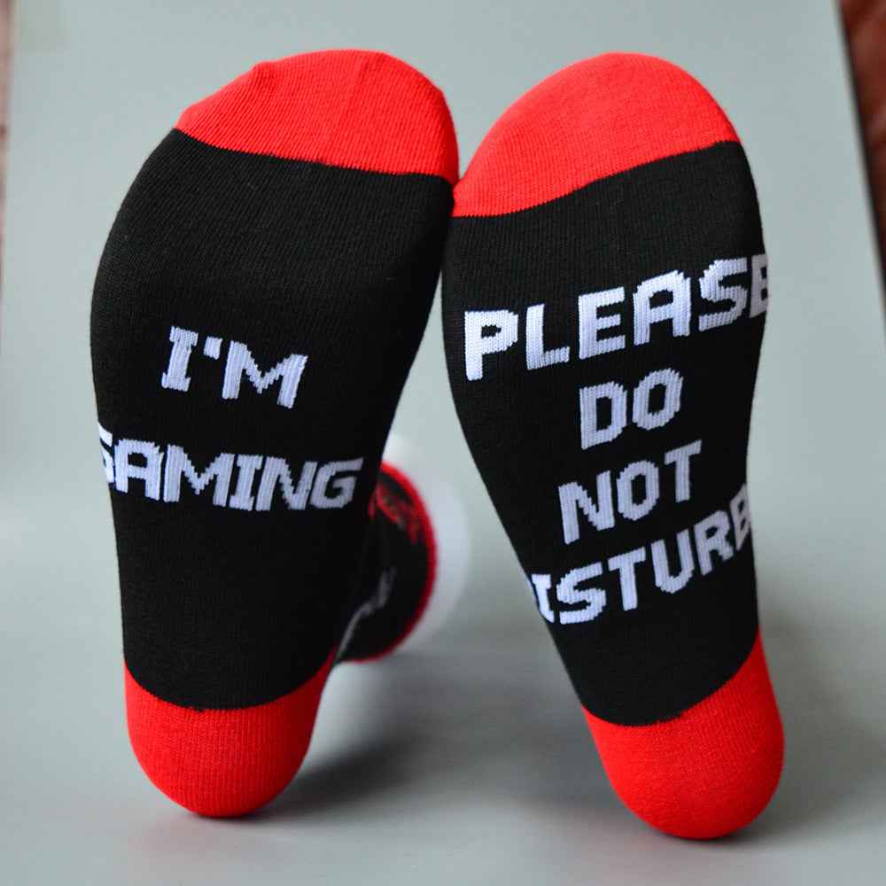 Letter Jacquard Mid-tube Cotton Casual Socks