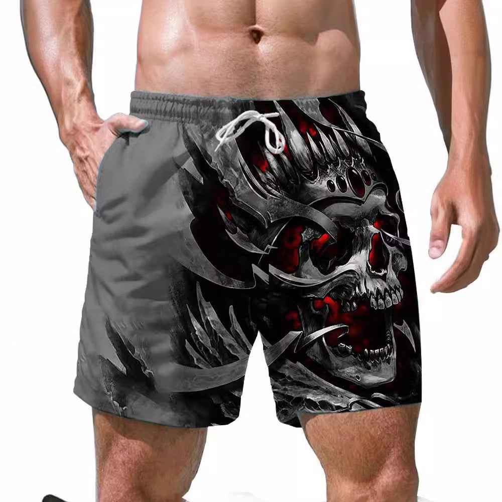 Shorts Casual Loose Men's 3D Digital Personalized Printed Beach Pants