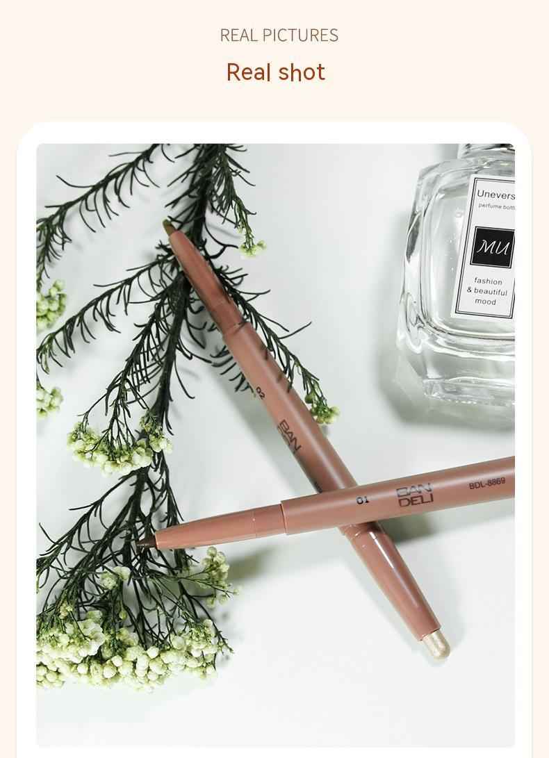 Bandley Eye Shadow Pen Brighten Pen Dual-purpose Double-headed Pearlescent White Eye Shadow Pen Matte Shading Powder Master Highlight Eyeliner Pen