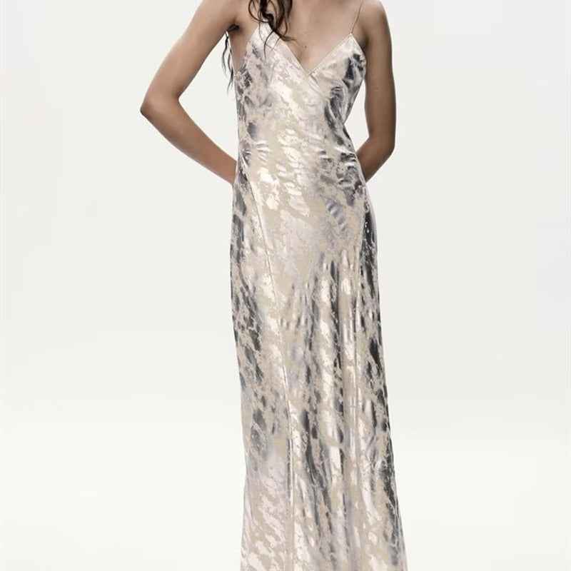 Women's Metal Foil Printed Underwear Dress