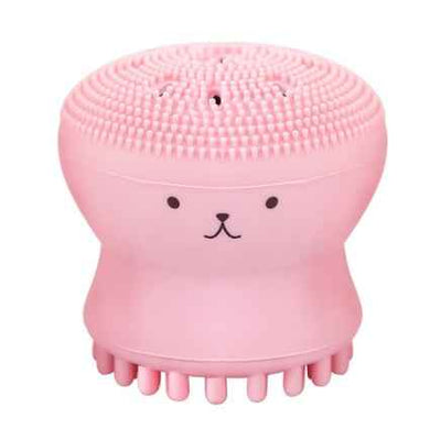 Cartoon octopus silicone wash brush foaming cleansing brush Manual facial massage brush cleansing brush brush bubbler