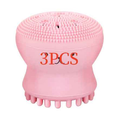Cartoon octopus silicone wash brush foaming cleansing brush Manual facial massage brush cleansing brush brush bubbler
