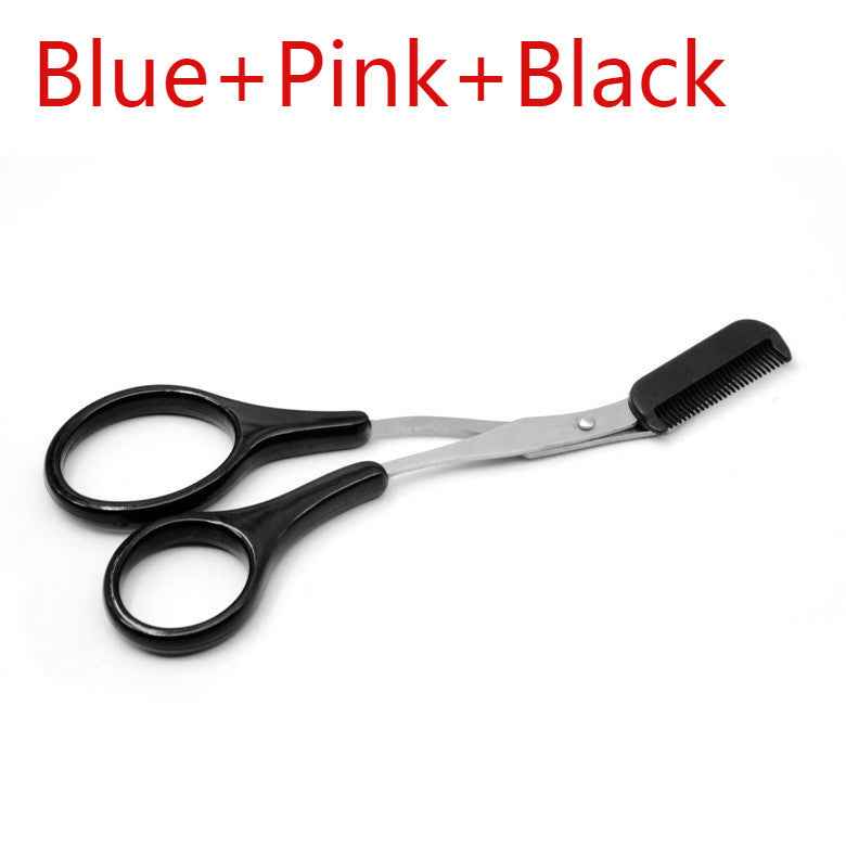 Eyebrow Trimmer Scissor with Comb Facial Hair Removal Grooming Shaping Shaver Cosmetic Makeup Accessories