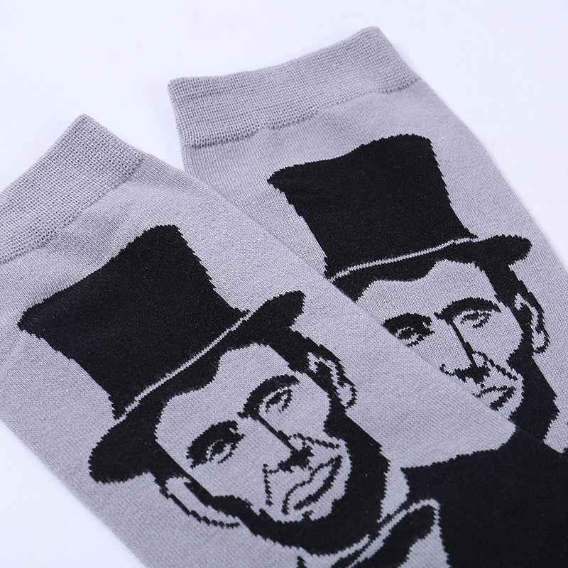 Fashion creative character avatar in tube socks