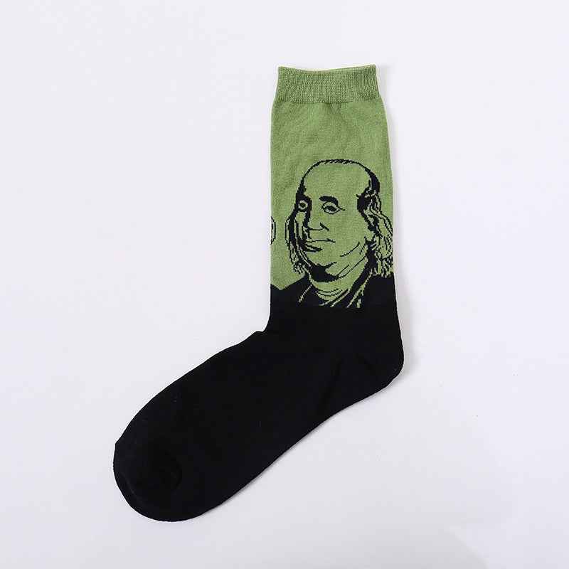 Fashion creative character avatar in tube socks