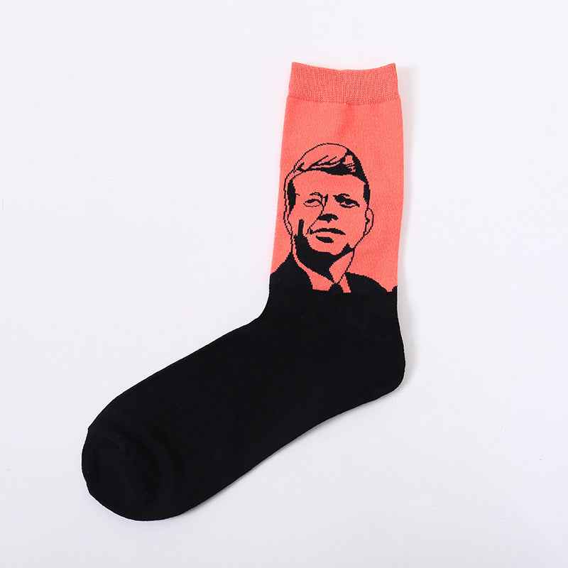 Fashion creative character avatar in tube socks