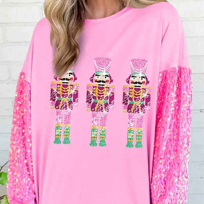 Women's Sequins Padded Top Christmas