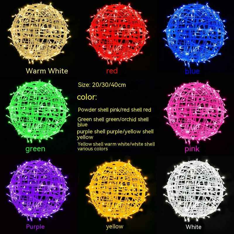 LED Vine Bal Light Waterproof Christmas Holiday Decorative String Lights