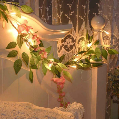 Led Rattan Copper Wire Lamp Room Decorative Lights