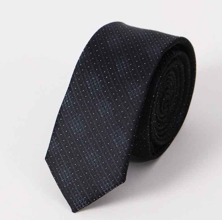 Men's formal business casual Korean version of ultra-narrow tie polyester silk jacquard tie