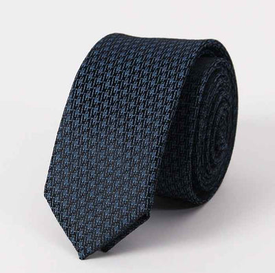 Men's formal business casual Korean version of ultra-narrow tie polyester silk jacquard tie