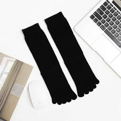 Men's Business High Toe Diamond-shaped Small Dot Vertical Bar Solid Color Socks