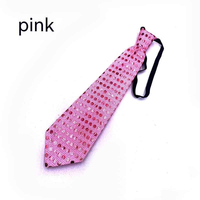 LED Sequins Glowing Necktie Props Tie