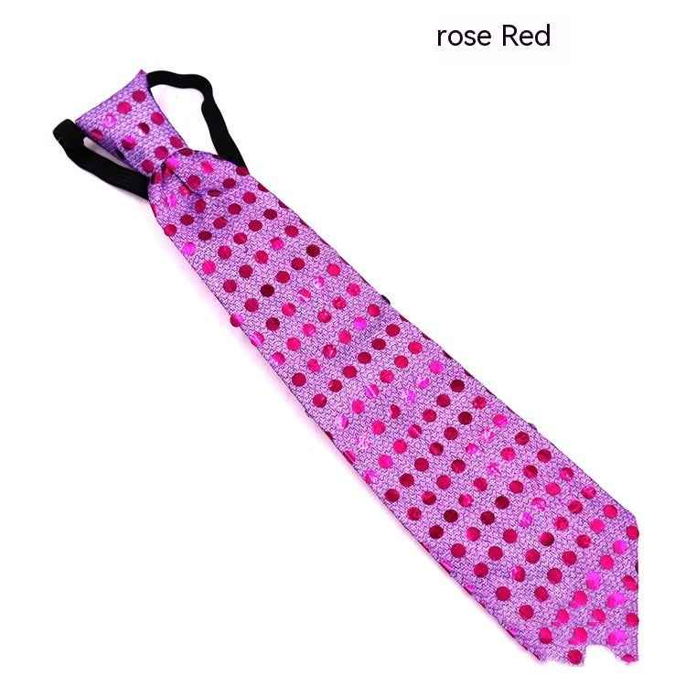 LED Sequins Glowing Necktie Props Tie