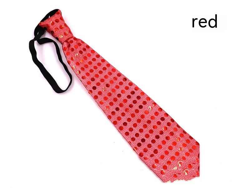 LED Sequins Glowing Necktie Props Tie