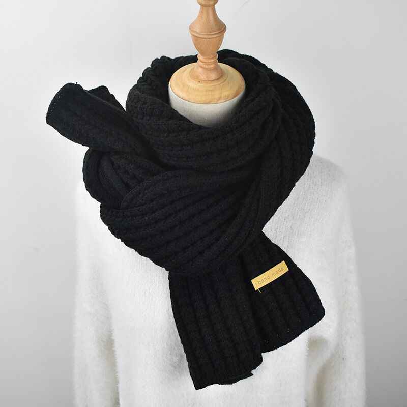 Men's Fashion Versatile Solid Color Warm Scarf