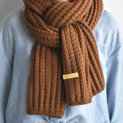 Men's Fashion Versatile Solid Color Warm Scarf