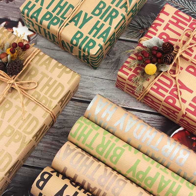 Antique Kraft Gift Wrapping Paper Gift Box Wrapping Paper