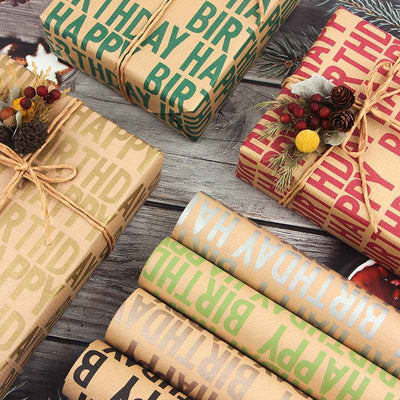 Antique Kraft Gift Wrapping Paper Gift Box Wrapping Paper