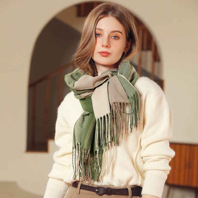 Thick Warm Tassel Artificial Cashmere Scarf