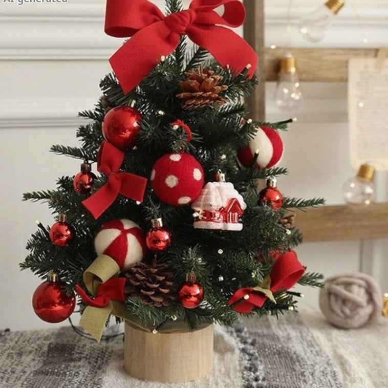 Christmas Tree With Lights Suit Household Desk Room Decoration