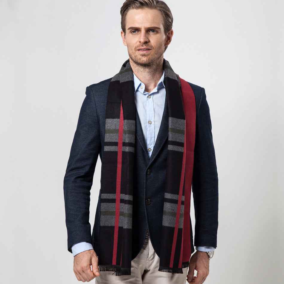 Classic vertical striped plaid casual collar