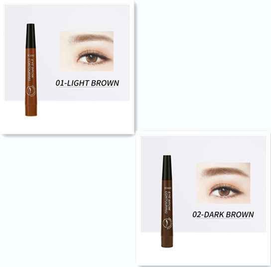 Four-headed Eyebrow Pencil Long-lasting No Blooming