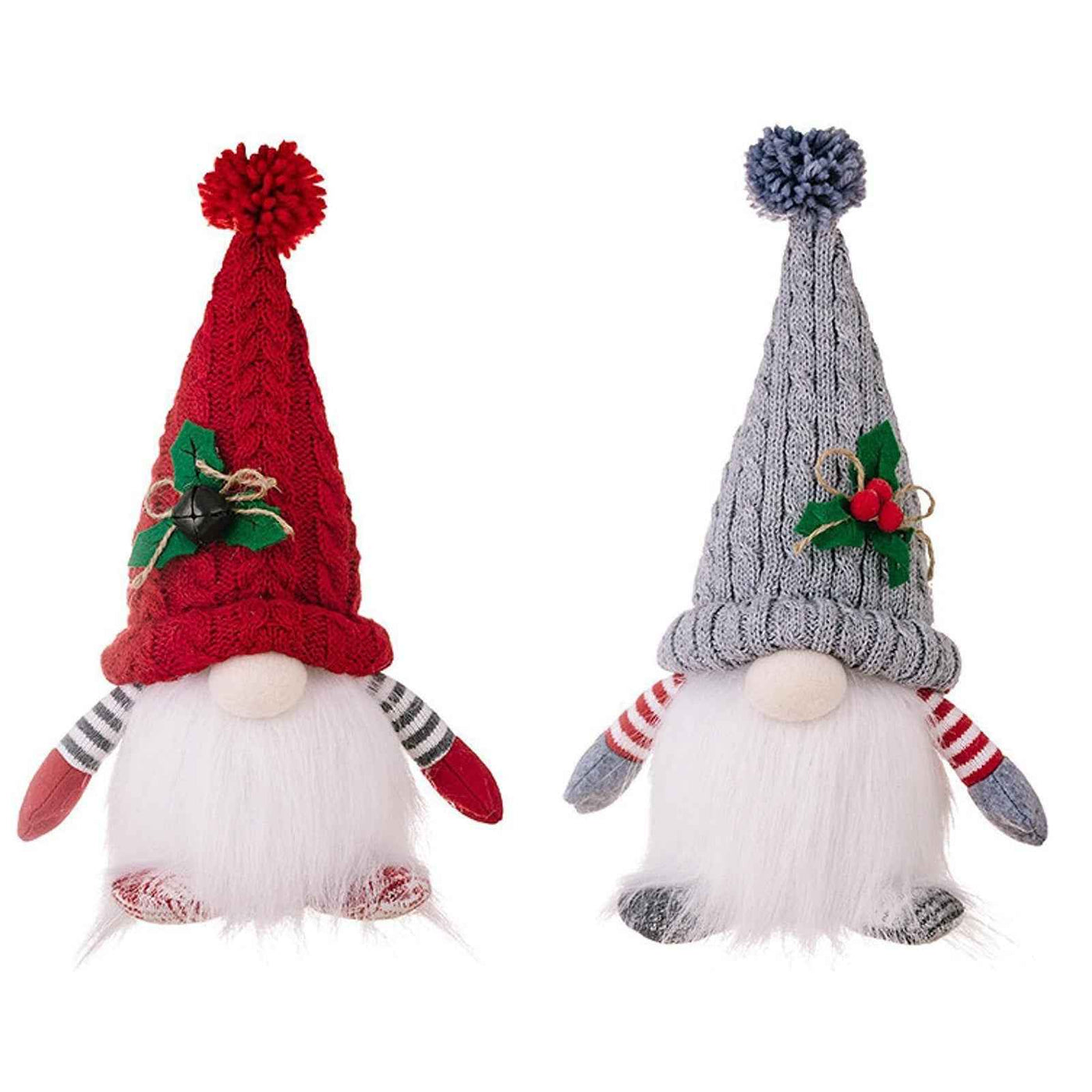 Christmas High-end Decorations With Lights Knitted Hat Luminous Doll